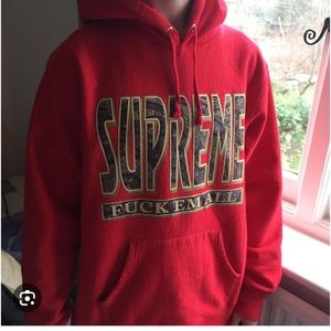 Supreme Paisley F’k Em All Hoodie FW 17 style, Men’s large